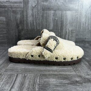 Blowfish Malibu Skylar Women's size 7.5 Fleeced Ivory Mules